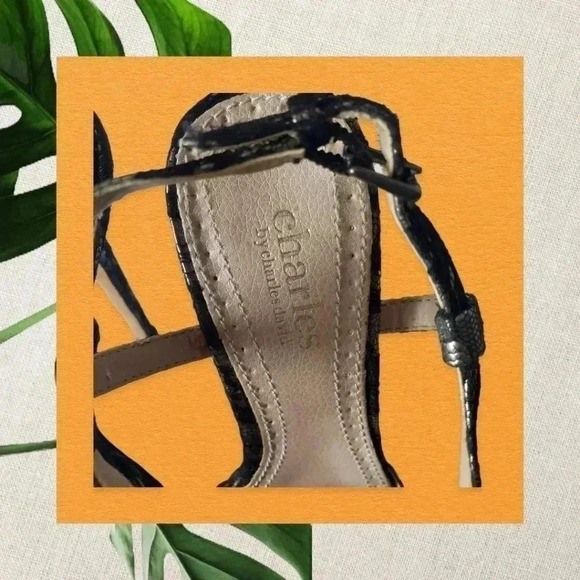 -Charles by Charles David lace high heel size 8 blk/silver color - Picture 6 of 9